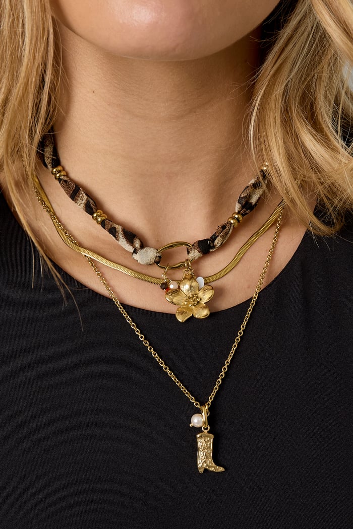 Anhänger Halsketten Blume Leopard Print Casual Daily Simple Series Damenschmuck h5Bild3